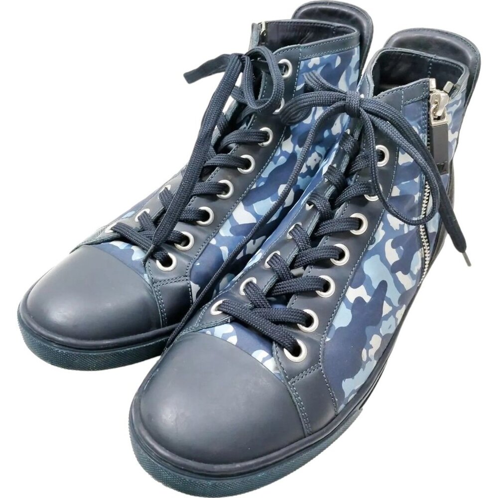 578243AB Louis Vuitton Shoe Sneakers Girl Blue Nylon